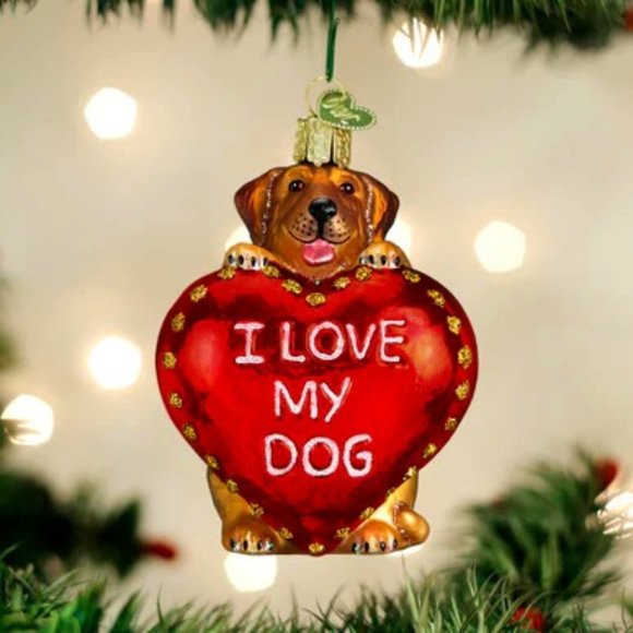 Old World Christmas Other - I Love My Dog Christmas Ornament with Keepsake Box | Old World Christmas | NWT